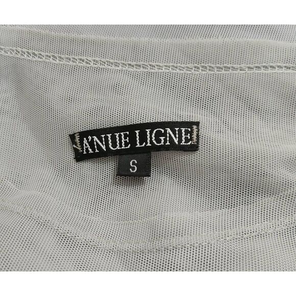 A'nue ligne usa womens medium long mesh sheer longsleeve top nylon tunic - Picture 6 of 9